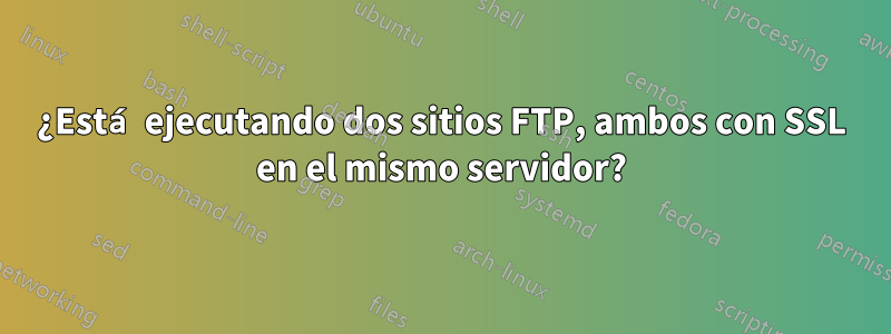 ¿Está ejecutando dos sitios FTP, ambos con SSL en el mismo servidor?