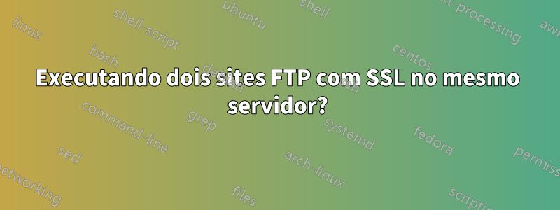 Executando dois sites FTP com SSL no mesmo servidor?