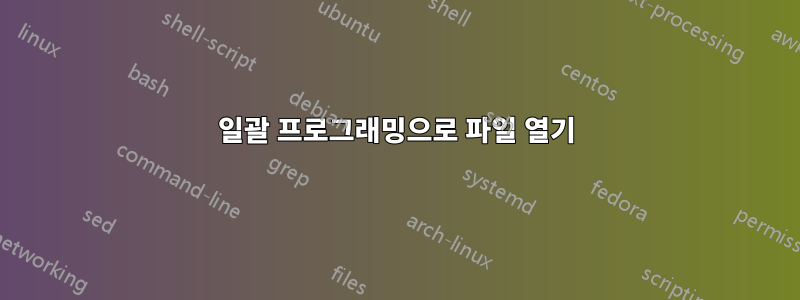 일괄 프로그래밍으로 파일 열기