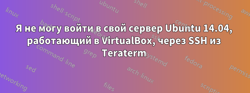 Я не могу войти в свой сервер Ubuntu 14.04, работающий в VirtualBox, через SSH из Teraterm
