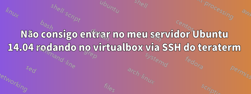 Não consigo entrar no meu servidor Ubuntu 14.04 rodando no virtualbox via SSH do teraterm
