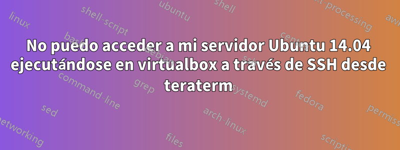 No puedo acceder a mi servidor Ubuntu 14.04 ejecutándose en virtualbox a través de SSH desde teraterm