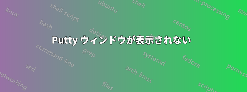 Putty ウィンドウが表示されない 