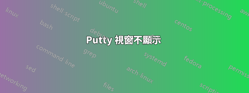 Putty 視窗不顯示