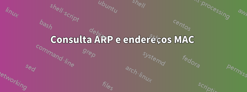 Consulta ARP e endereços MAC
