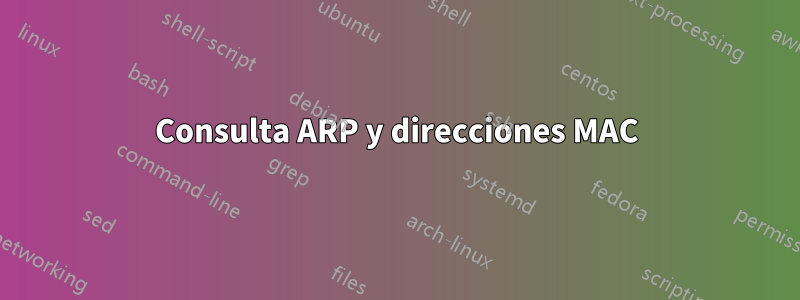 Consulta ARP y direcciones MAC