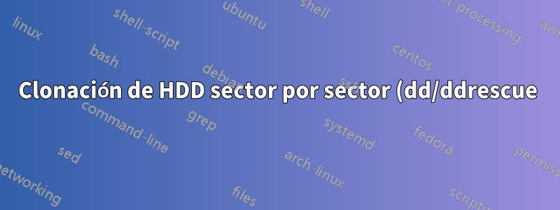 Clonación de HDD sector por sector (dd/ddrescue), ¿cómo omitir bloques defectuosos en el medio?