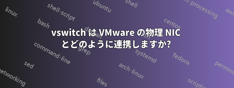 vswitch は VMware の物理 NIC とどのように連携しますか?