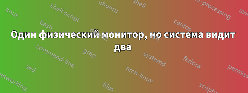 Один физический монитор, но система видит два