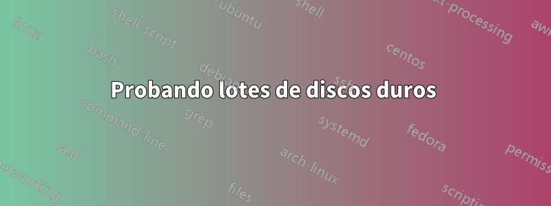 Probando lotes de discos duros