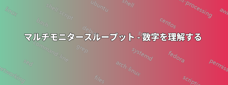 マルチモニタースループット - 数字を理解する