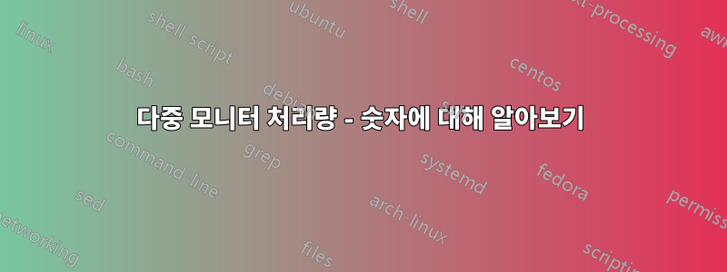 다중 모니터 처리량 - 숫자에 대해 알아보기