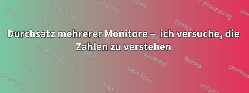 Durchsatz mehrerer Monitore – ich versuche, die Zahlen zu verstehen