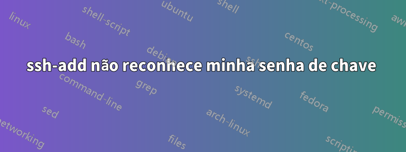 ssh-add não reconhece minha senha de chave
