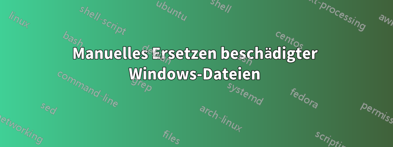 Manuelles Ersetzen beschädigter Windows-Dateien