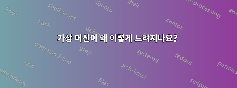 가상 머신이 왜 이렇게 느려지나요?