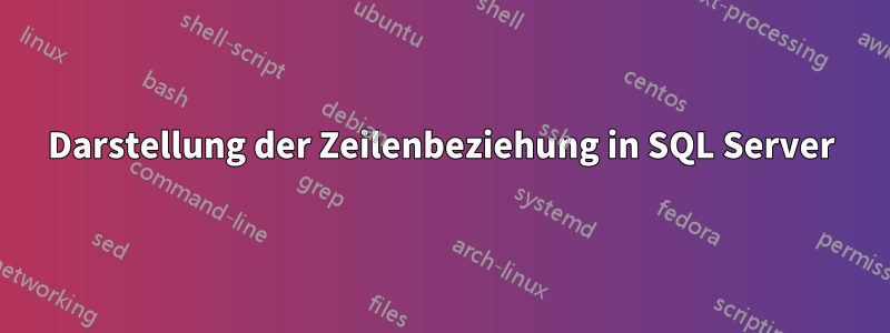 Darstellung der Zeilenbeziehung in SQL Server