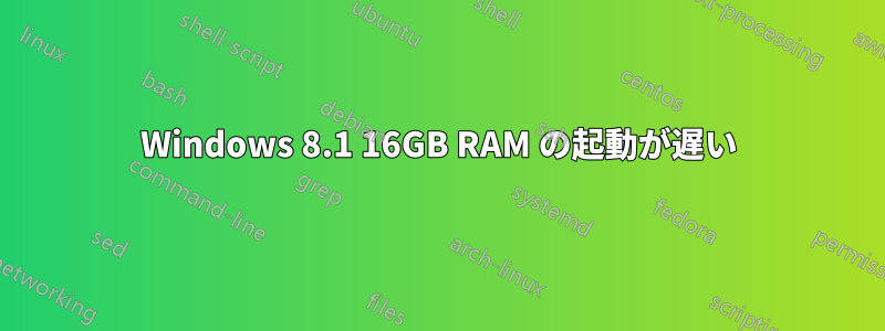 Windows 8.1 16GB RAM の起動が遅い