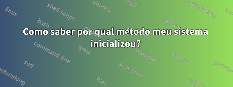 Como saber por qual método meu sistema inicializou?