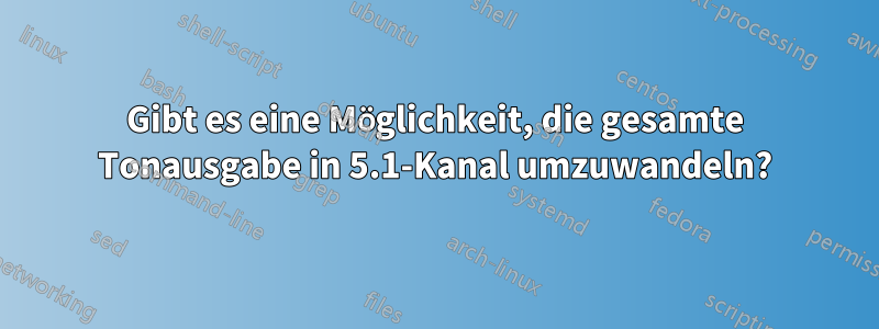 Gibt es eine Möglichkeit, die gesamte Tonausgabe in 5.1-Kanal umzuwandeln?