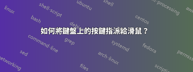 如何將鍵盤上的按鍵指派給滑鼠？ 