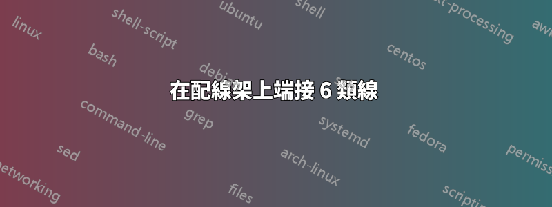 在配線架上端接 6 類線