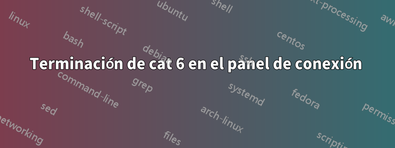 Terminación de cat 6 en el panel de conexión