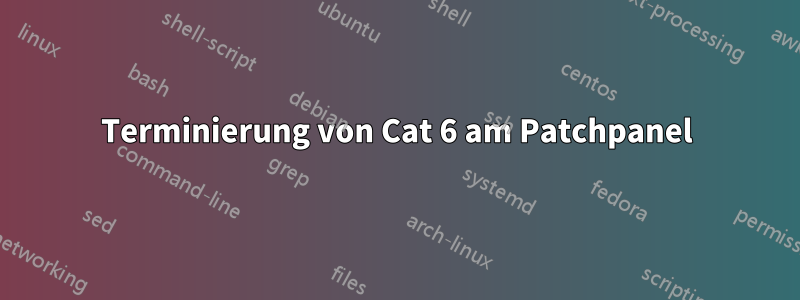 Terminierung von Cat 6 am Patchpanel