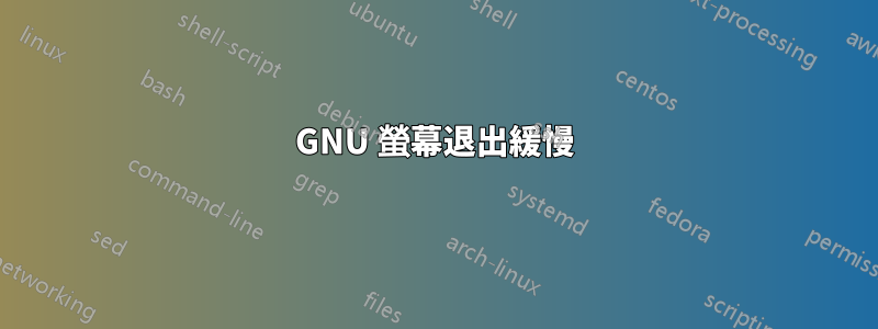 GNU 螢幕退出緩慢
