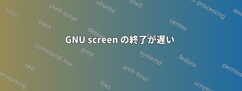 GNU screen の終了が遅い