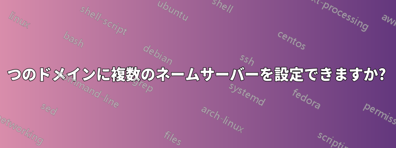 1 つのドメインに複数のネームサーバーを設定できますか?