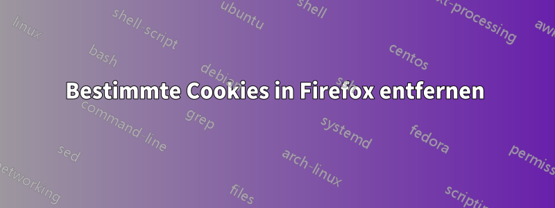 Bestimmte Cookies in Firefox entfernen
