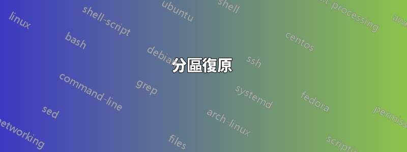 分區復原