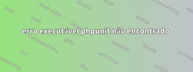 erro executável phpunit não encontrado