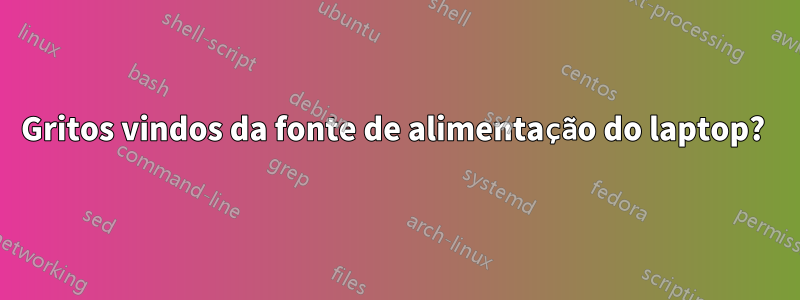 Gritos vindos da fonte de alimentação do laptop? 