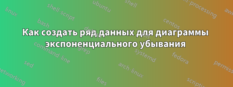 Как создать ряд данных для диаграммы экспоненциального убывания