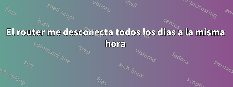 El router me desconecta todos los dias a la misma hora