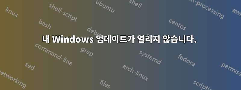 내 Windows 업데이트가 열리지 않습니다.