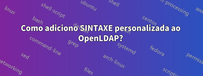 Como adiciono SINTAXE personalizada ao OpenLDAP?