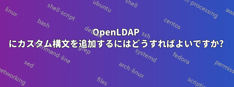 OpenLDAP にカスタム構文を追加するにはどうすればよいですか?