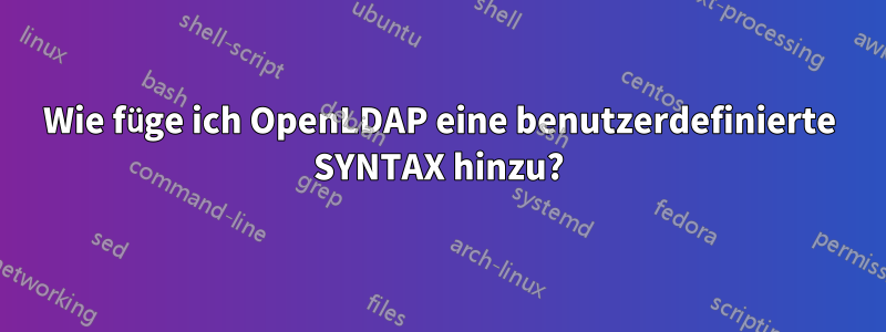 Wie füge ich OpenLDAP eine benutzerdefinierte SYNTAX hinzu?