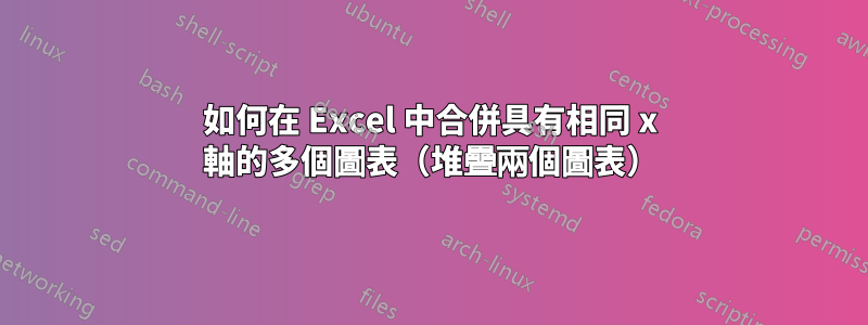 如何在 Excel 中合併具有相同 x 軸的多個圖表（堆疊兩個圖表）