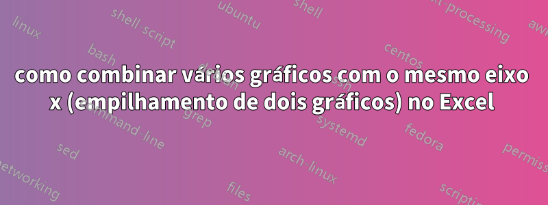 como combinar vários gráficos com o mesmo eixo x (empilhamento de dois gráficos) no Excel