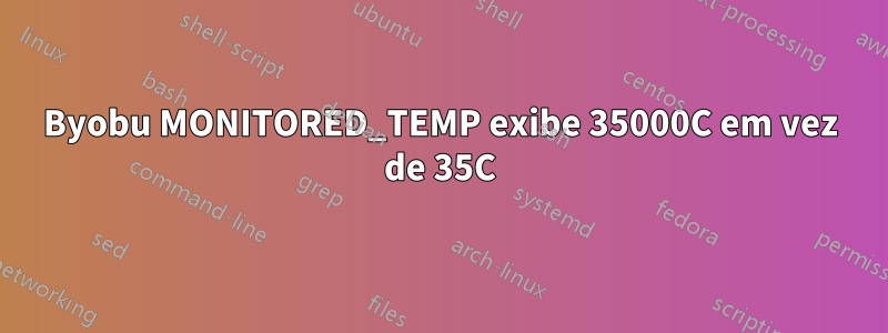 Byobu MONITORED_TEMP exibe 35000C em vez de 35C