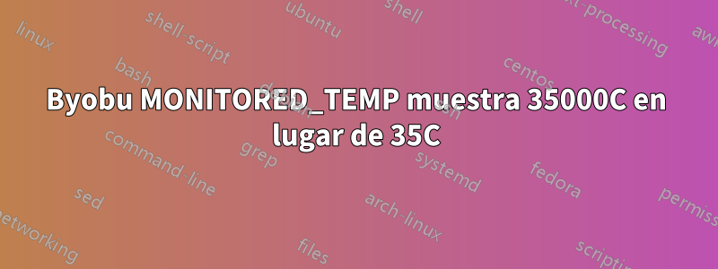 Byobu MONITORED_TEMP muestra 35000C en lugar de 35C