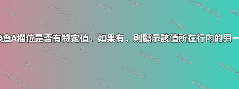 Excel：檢查A欄位是否有特定值，如果有，則顯示該值所在行內的另一個儲存格