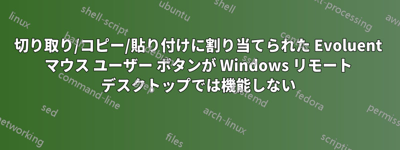 切り取り/コピー/貼り付けに割り当てられた Evoluent マウス ユーザー ボタンが Windows リモート デスクトップでは機能しない