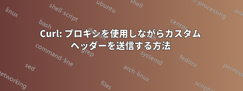 Curl: プロキシを使用しながらカスタム ヘッダーを送信する方法