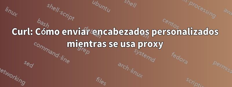 Curl: Cómo enviar encabezados personalizados mientras se usa proxy