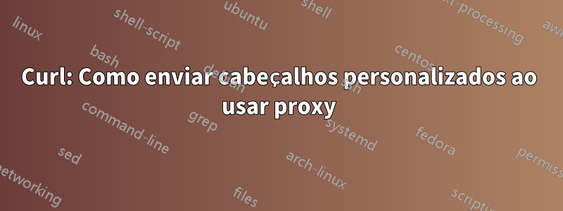 Curl: Como enviar cabeçalhos personalizados ao usar proxy